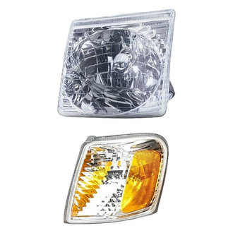 Replacement - 2-Piece Kit (Driver Side Headlight, Driver Side Turn Signal/Corner Light) (Standard Line)