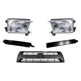 Replacement - 5-Piece Kit (Driver and Passenger Side Headlights, Front Driver and Passenger Side Bumper Grille Fillers, Grille) (Standard Line)