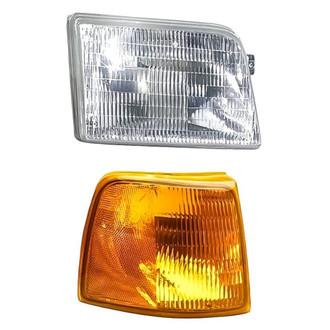 Replacement - 2-Piece Kit (Passenger Side Headlight, Passenger Side Turn Signal/Parking Light) (Standard Line)