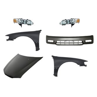Replacement - 6-Piece Kit (Driver and Passenger Side Headlights, Front Bumper Cover, Driver and Passenger Side Fenders, Hood Panel) (Standard Line)