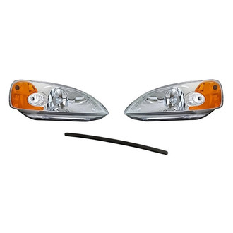 Replacement - 3-Piece Kit (Driver and Passenger Side Headlights, Hood Molding) (Standard Line)