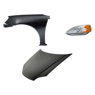 Replacement - 3-Piece Kit (Driver Side Headlight, Front Driver Side Fender, Hood Panel) (Standard Line)