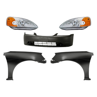 Replacement - 5-Piece Kit (Driver and Passenger Side Headlights, Front Bumper Cover, Driver and Passenger Side Fenders) (Standard Line)