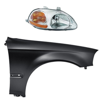 Replacement - 2-Piece Kit (Passenger Side Headlight, Front Passenger Side Fender) (Standard Line)