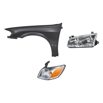 Replacement - 3-Piece Kit (Driver Side Headlight, Front Driver Side Fender, Driver Side Turn Signal/Corner Light) (Standard Line)