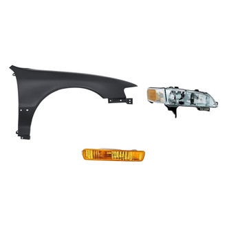 Replacement - 3-Piece Kit (Passenger Side Headlight, Front Passenger Side Fender, Passenger Side Turn Signal/Parking Light) (Standard Line)