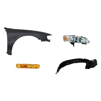 Replacement - 4-Piece Kit (Passenger Side Headlight, Front Passenger Side Fender, Front Passenger Side Fender Liner, Passenger Side Turn Signal/Parking Light) (Standard Line)