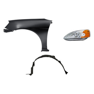 Replacement - 3-Piece Kit (Driver Side Headlight, Front Driver Side Fender, Front Driver Side Fender Liner) (Standard Line)