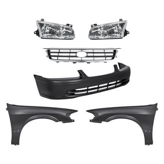 Replacement - 6-Piece Kit (Driver and Passenger Side Headlights, Front Bumper Cover, Grille, Driver and Passenger Side Fenders) (Standard Line)