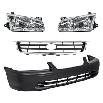 Replacement - 4-Piece Kit (Driver and Passenger Side Headlights, Front Bumper Cover, Grille) (Standard Line)