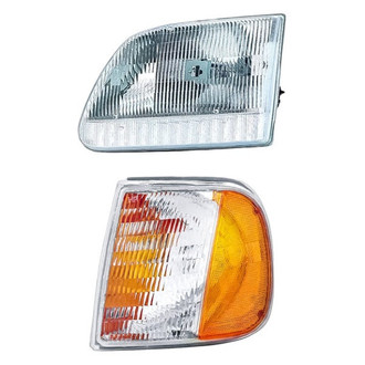 Replacement - 2-Piece Kit (Driver Side Headlight, Driver Side Turn Signal/Corner Light) (CAPA Certified)