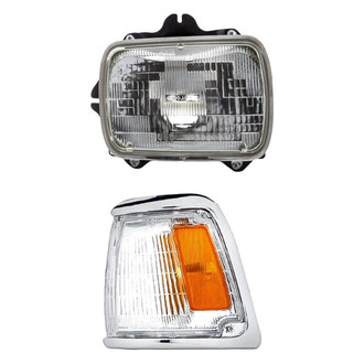 Replacement - 2-Piece Kit (Driver Side Headlight, Driver Side Turn Signal/Corner Light) (Standard Line)
