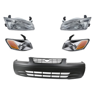 Replacement - 5-Piece Kit (Driver and Passenger Side Headlights, Front Bumper Cover, Driver and Passenger Side Turn Signal/Corner Lights) (Standard Line)