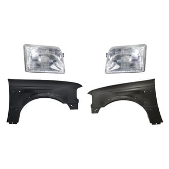 Replacement - 4-Piece Kit (Driver and Passenger Side Headlights, Driver and Passenger Side Fenders) (Standard Line)