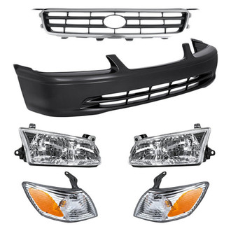 Replacement - 6-Piece Kit (Driver and Passenger Side Headlights, Front Bumper Cover, Grille, Driver and Passenger Side Turn Signal/Corner Lights) (Standard Line)