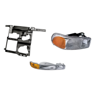 Replacement - 3-Piece Kit (Passenger Side Headlight, Passenger Side Headlight Support, Passenger Side Turn Signal/Parking Light) (Standard Line)