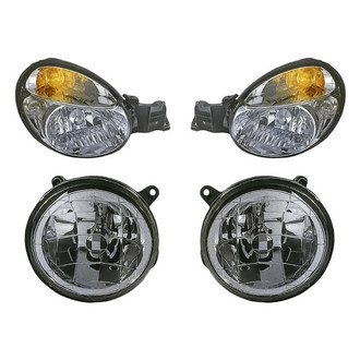 Replacement - 4-Piece Kit (Driver and Passenger Side Headlights, Driver and Passenger Side Fog Lights) (Standard Line)