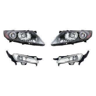 Replacement - 4-Piece Kit (Driver and Passenger Side Headlights, Driver and Passenger Side Fog Lights) (Standard Line)