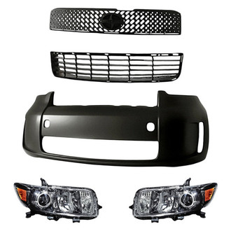 Replacement - 5-Piece Kit (Driver and Passenger Side Headlights, Front Bumper Cover, Front Bumper Grille, Grille) (Standard Line)