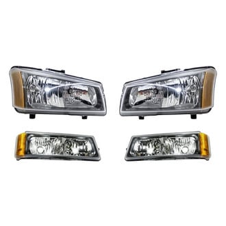 Replacement - 4-Piece Kit (Driver and Passenger Side Headlights, Driver and Passenger Side Turn Signal/Parking Lights) (Standard Line)