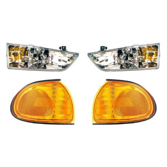 Replacement - 4-Piece Kit (Driver and Passenger Side Headlights, Driver and Passenger Side Turn Signal/Corner Lights) (Standard Line)