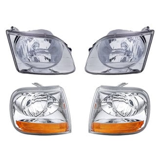 Replacement - 4-Piece Kit (Driver and Passenger Side Headlights, Driver and Passenger Side Turn Signal/Corner Lights) (Standard Line)