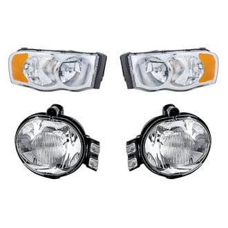 Replacement - 4-Piece Kit (Driver and Passenger Side Headlights, Driver and Passenger Side Fog Lights) (Standard Line)