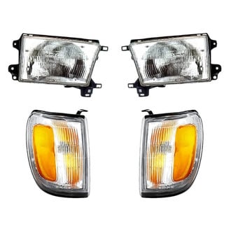 Replacement - 4-Piece Kit (Driver and Passenger Side Headlights, Driver and Passenger Side Turn Signal/Corner Lights) (Standard Line)