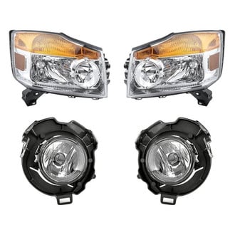 Replacement - 4-Piece Kit (Driver and Passenger Side Headlights, Driver and Passenger Side Fog Lights) (Standard Line)