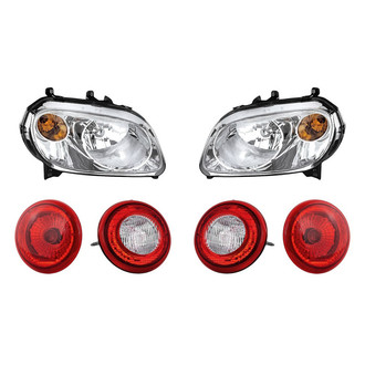 Replacement - 6-Piece Kit (Driver and Passenger Side Headlights, Driver and Passenger Side Tail Lights)