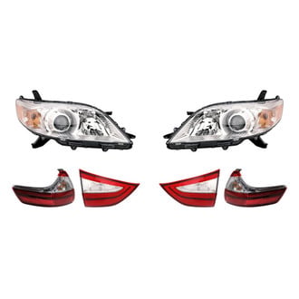 Replacement - 6-Piece Kit (Driver and Passenger Side Headlights, Driver and Passenger Side Tail Lights)