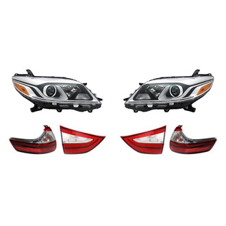 Replacement - 6-Piece Kit (Driver and Passenger Side Headlights, Driver and Passenger Side Tail Lights)