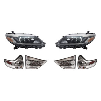 Replacement - 6-Piece Kit (Driver and Passenger Side Headlights, Driver and Passenger Side Tail Lights)