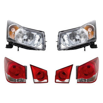 Replacement - 6-Piece Kit (Driver and Passenger Side Headlights, Driver and Passenger Side Tail Lights)