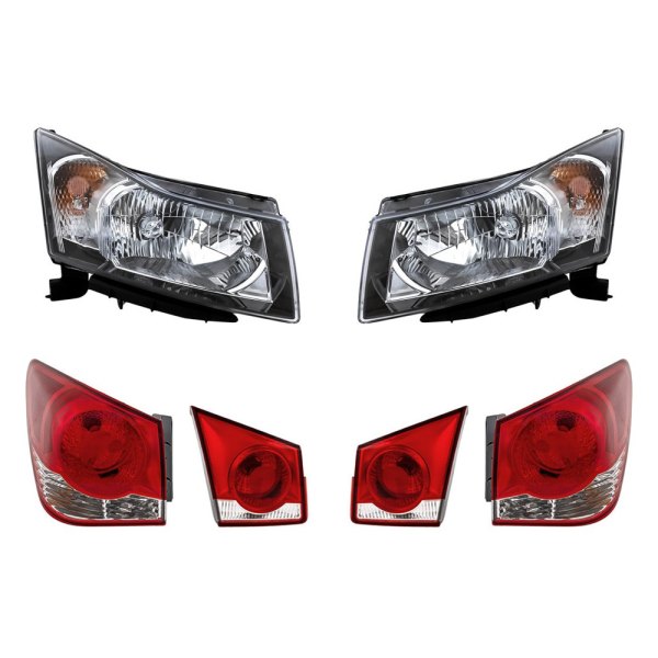 Replacement - 6-Piece Kit (Driver and Passenger Side Headlights, Driver and Passenger Side Tail Lights)