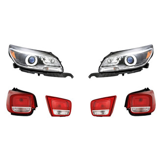 Replacement - 6-Piece Kit (Driver and Passenger Side Headlights, Driver and Passenger Side Tail Lights)