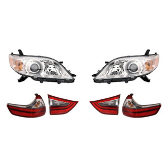 Replacement - 6-Piece Kit (Driver and Passenger Side Headlights, Driver and Passenger Side Tail Lights)
