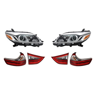 Replacement - 6-Piece Kit (Driver and Passenger Side Headlights, Driver and Passenger Side Tail Lights)
