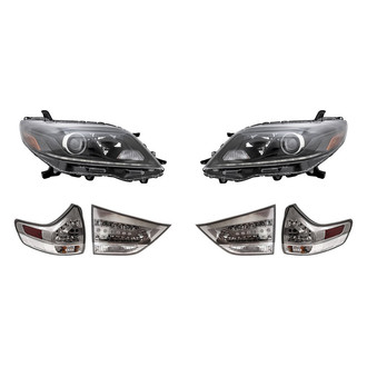 Replacement - 6-Piece Kit (Driver and Passenger Side Headlights, Driver and Passenger Side Tail Lights)