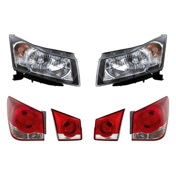 Replacement - 6-Piece Kit (Driver and Passenger Side Headlights, Driver and Passenger Side Tail Lights)