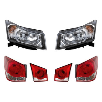 Replacement - 6-Piece Kit (Driver and Passenger Side Headlights, Driver and Passenger Side Tail Lights)
