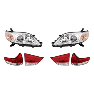 Replacement - 6-Piece Kit (Driver and Passenger Side Headlights, Driver and Passenger Side Tail Lights)