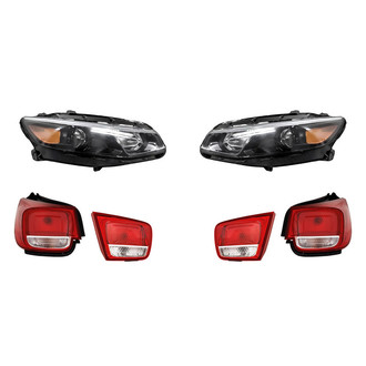 Replacement - 6-Piece Kit (Driver and Passenger Side Headlights, Driver and Passenger Side Tail Lights)