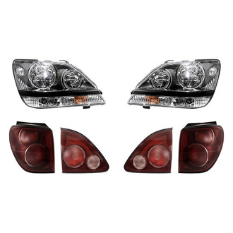 Replacement - 6-Piece Kit (Driver and Passenger Side Headlights, Driver and Passenger Side Tail Lights)