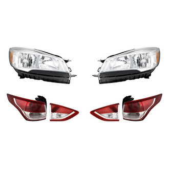 Replacement BNDL-276168 - 6-Piece Kit (Driver and Passenger Side Headlights, Driver and Passenger Side Tail Lights)