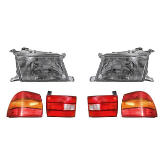 Replacement - 6-Piece Kit (Driver and Passenger Side Headlights, Driver and Passenger Side Tail Lights)