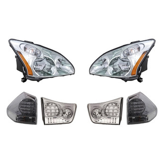 Replacement - 6-Piece Kit (Driver and Passenger Side Headlights, Driver and Passenger Side Tail Lights)