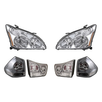 Replacement - 6-Piece Kit (Driver and Passenger Side Headlights, Driver and Passenger Side Tail Lights)