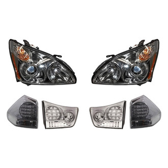 Replacement - 6-Piece Kit (Driver and Passenger Side Headlights, Driver and Passenger Side Tail Lights)