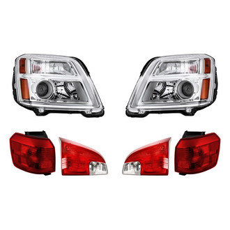 Replacement - 6-Piece Kit (Driver and Passenger Side Headlights, Driver and Passenger Side Tail Lights)